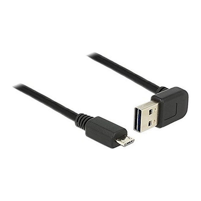 DELOCK USB Kabel A -> Micro-B St/St 1.00m 90°sw Easy USB
