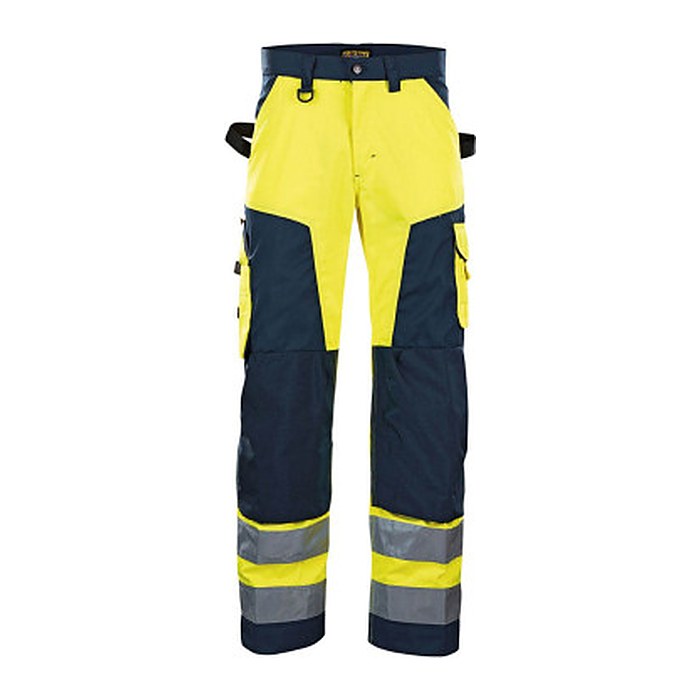 BLAKLÄDER® Herren Warnschutzhose 1566 gelb, marine Größe 27