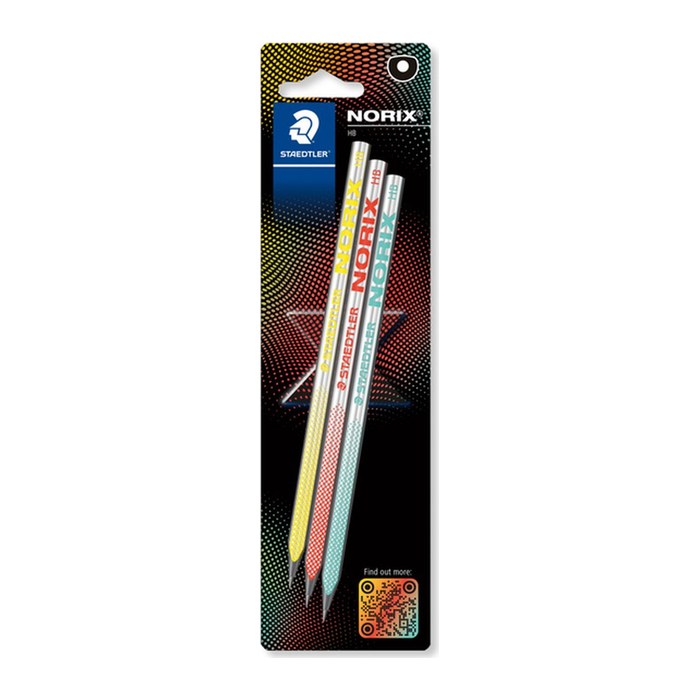 STAEDTLER Norix® Bleistifte HB farbsortiert, 3 St.