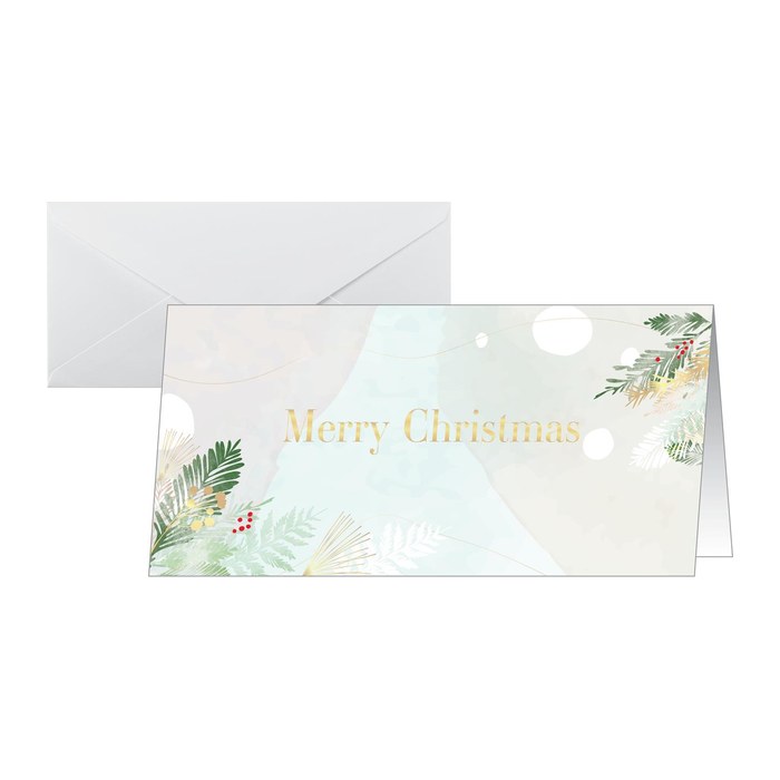 SIGEL Weihnachtskarten Christmas Forest Watercolor DS199 DIN lang, 25 St.
