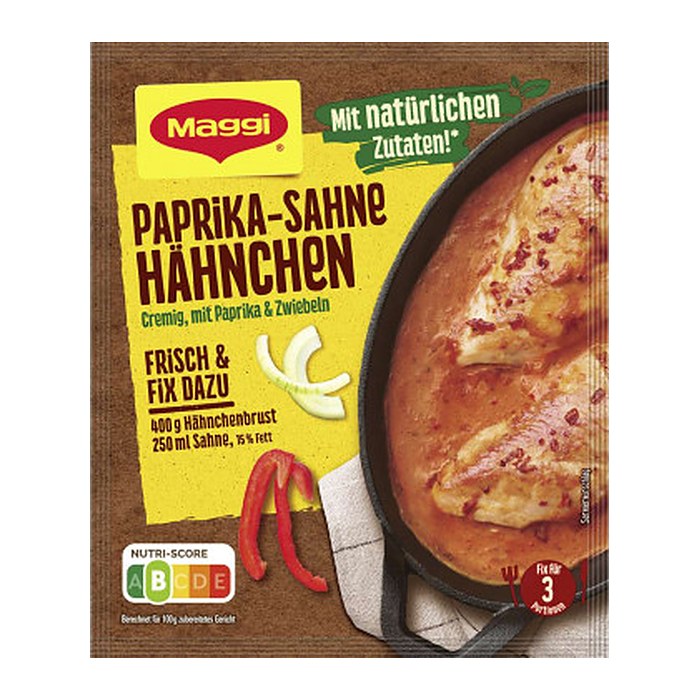 Maggi® Paprika-Sahne-Hähnchen-Sauce 20x 3 Portionen, 20 St.