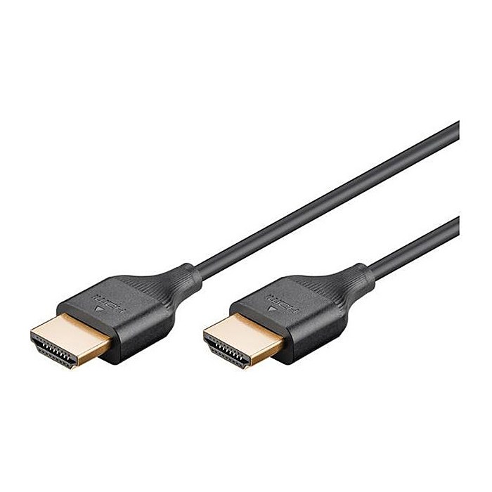 goobay Slim Ultra High-Speed HDMI-Kabel mit Ethernet 0,5 m schwarz, 1 St.