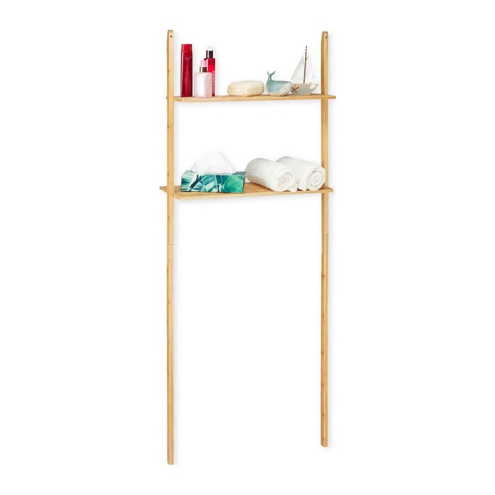 relaxdays Waschmaschinenregal braun 66,0 x 30,0 x 175,0 cm, 1 St.