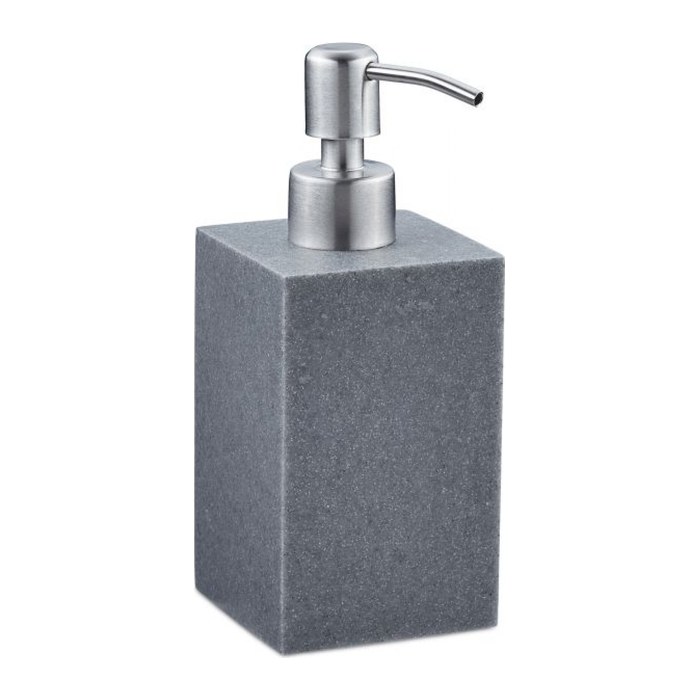 relaxdays Seifenspender 10031062_111 grau Polyresin 300,0 ml, 1 St.