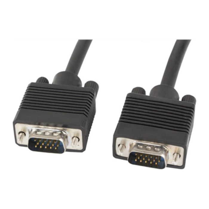 LANBERG VGA M/M Kabel 1,8m geschirmt Ferrit 3+4 schwarz