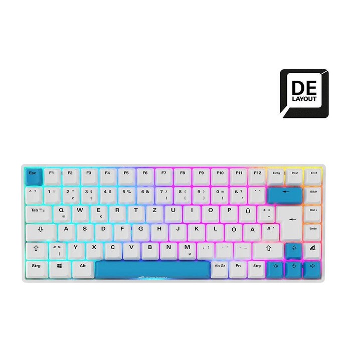 Sharkoon Gaming Tastatur Skiller SGK50S3 PBT weiß-gelb RGB