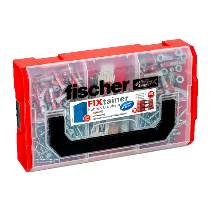 fischer FixTainer 547166 Dübel- und Schrauben-Sortiment, 306-teilig