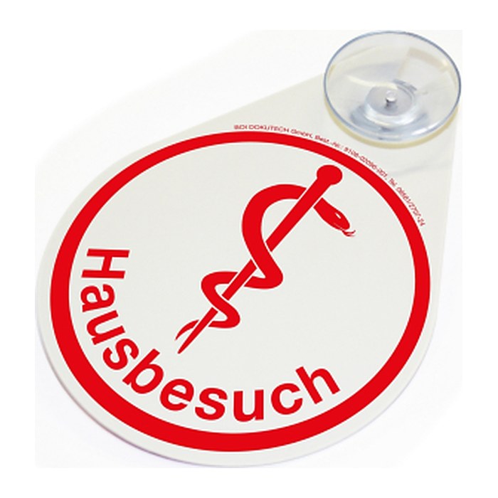 BOI Hinweisschild "Hausbesuch" Tropfen 8,0 x 11,0 cm, 1 St.