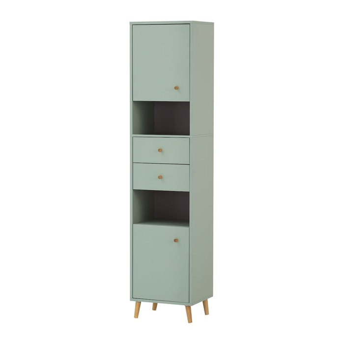 MÖBELPARTNER Badschrank Bjarne 701985 pastellgrün 40,3 x 33,1 x 180,6 cm