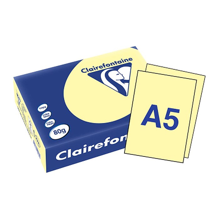 Clairefontaine Kopierpapier Trophée gelb DIN A5 80 g/qm 500 Blatt
