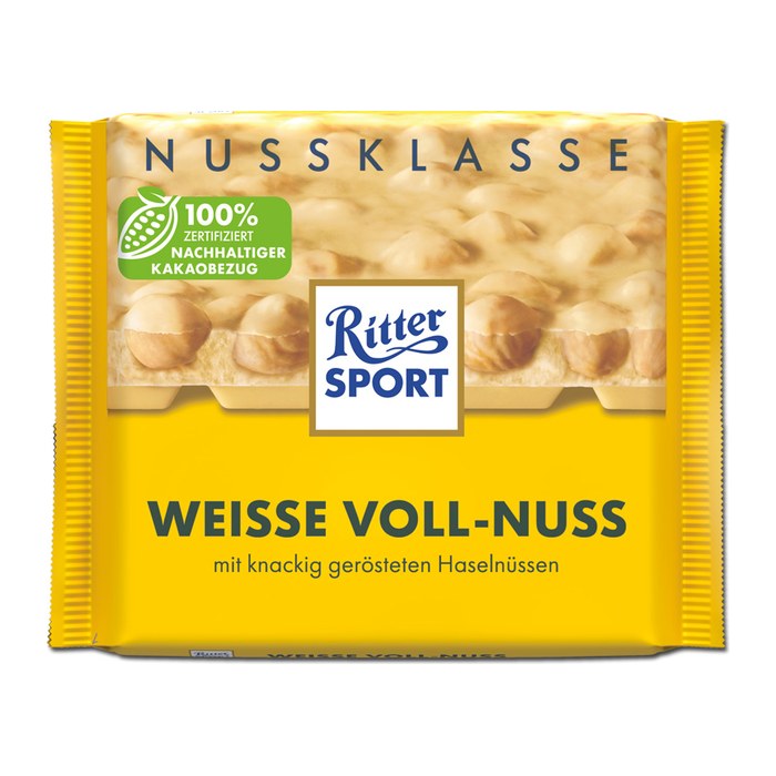 Ritter SPORT Weisse Voll-Nuss Schokolade 100,0 g, 1 St.