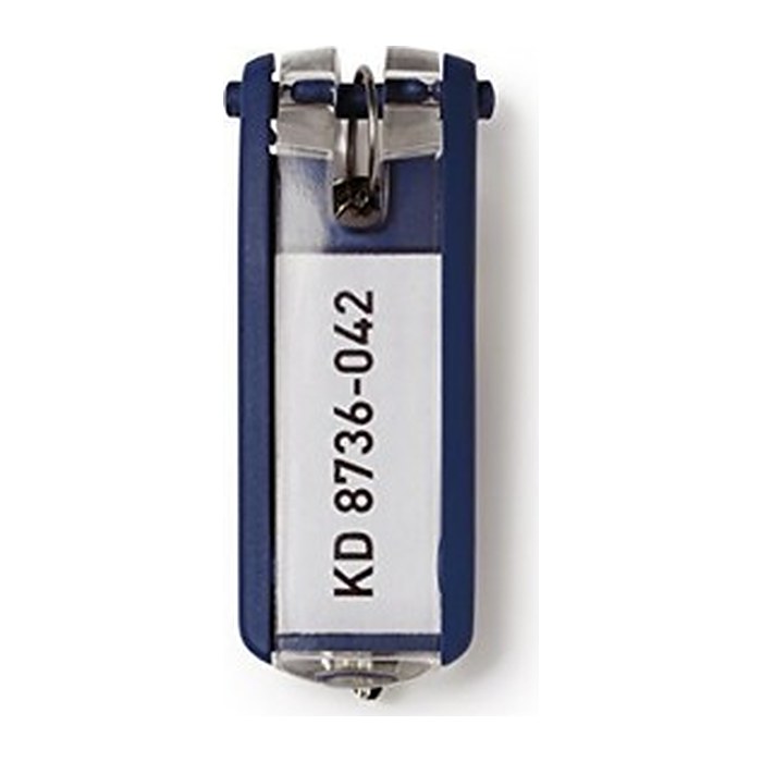 DURABLE Schlüsselanhänger KEY CLIP blau, 6 St.