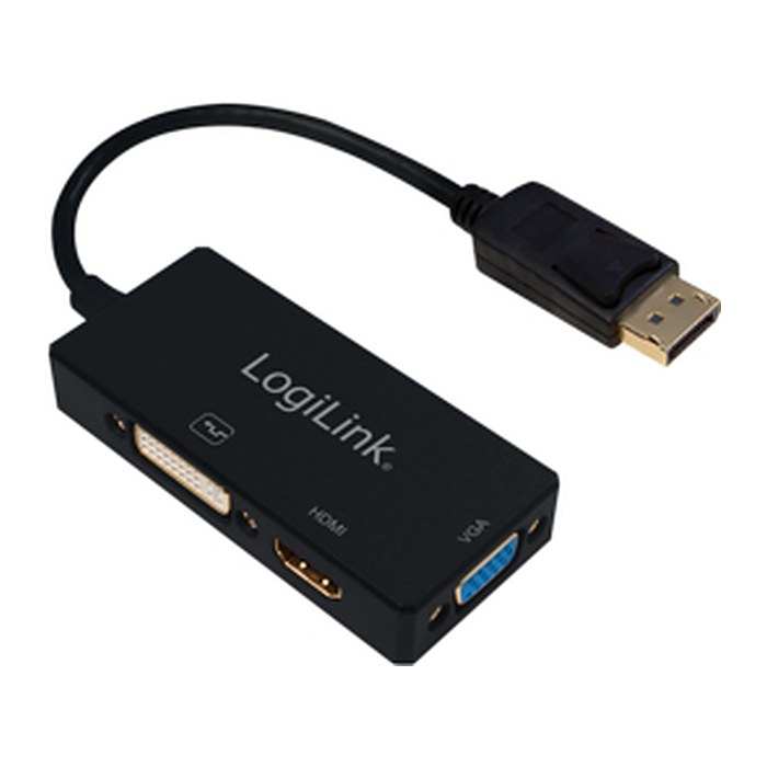 Logilink 4K DisplayPort 1.2 zu DVI/HDMI/VGA Adapter