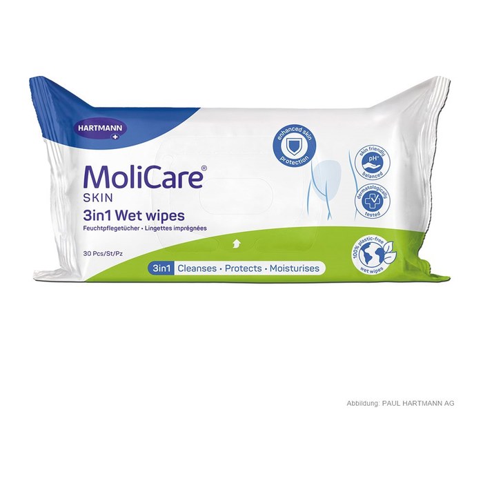 HARTMANN Feuchttücher MoliCare® Skin 3in1 weiß, 30 Tücher