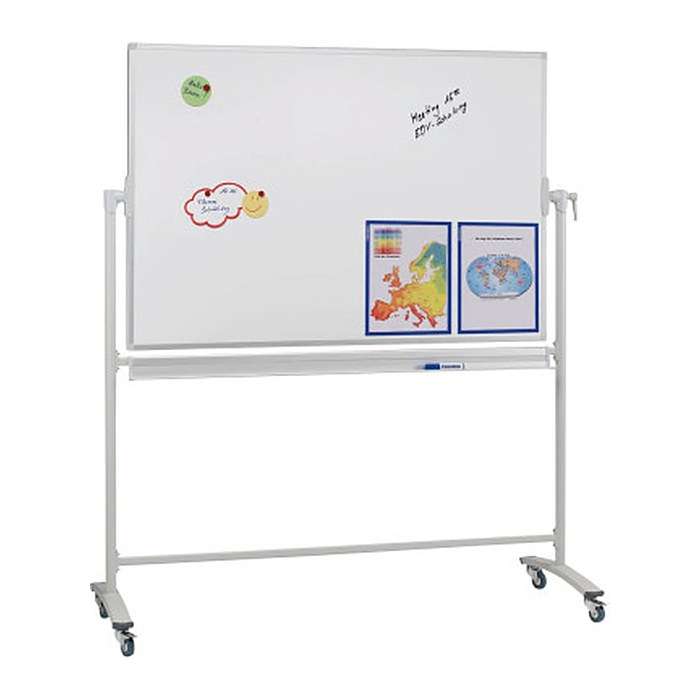 FRANKEN mobiles Whiteboard 150,0 x 100,0 cm weiß lackierter Stahl