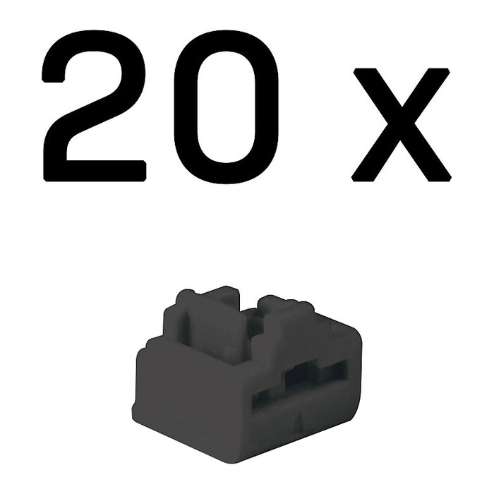 LINDY RJ45 Port Schlösser SCHWARZ, 20 Stück