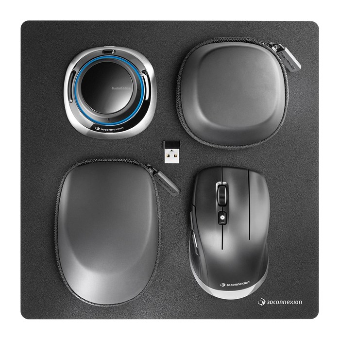 3Dconnexion SpaceMouse Wireless Kit 2 Maus kabellos schwarz, silber