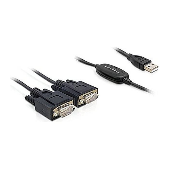 DELOCK USB Kabel A -> 2x D-Sub9 St/St 1.40m