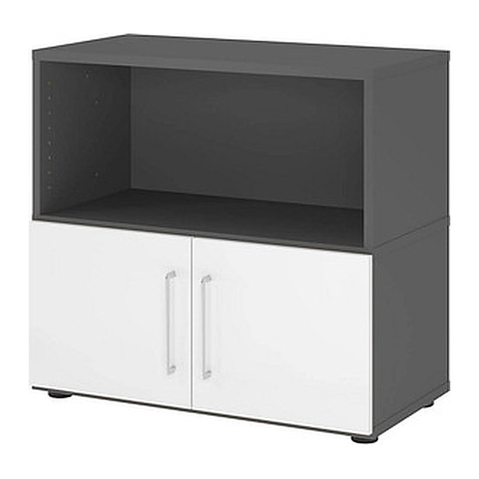 HAMMERBACHER Regalschrank FlexWall, VFW28T1KG/G/W/BS grafit, weiß 80,0 x 40,0 x 74,6 cm, 1 St.