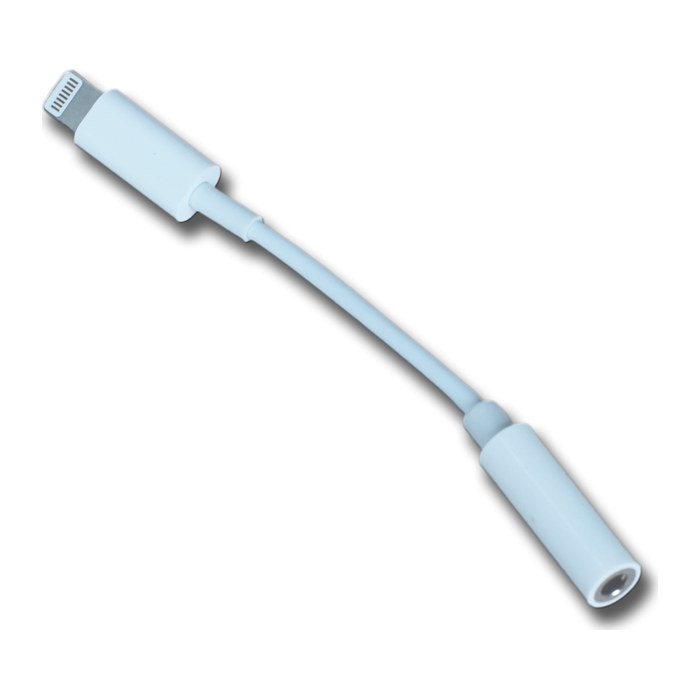 2GO Audio-Adapter Stereo Lightning 20cm weiß