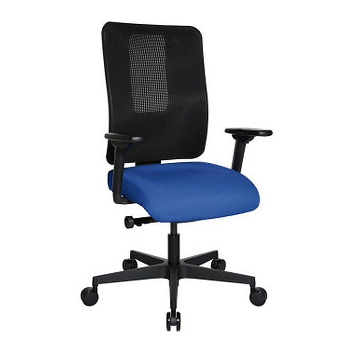 Topstar Bürostuhl Sitness Open X (N) Deluxe mit Schiebesitz, OX30WTW2 T260 Stoff blau, Gestell schwarz