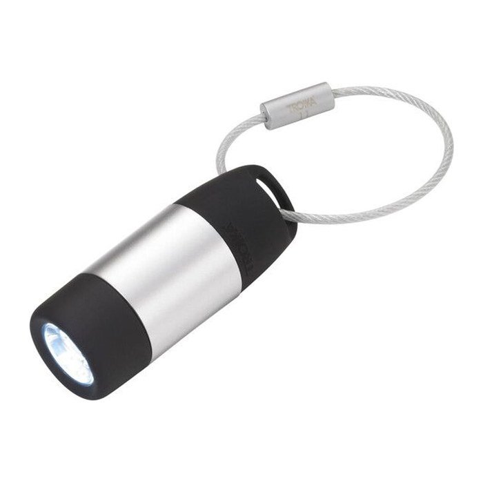 TROIKA® ECO CHARGE LED Taschenlampe silber 5,8 cm, 1 St.
