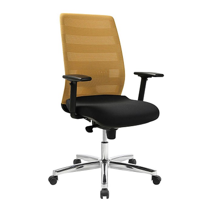 Topstar Bürostuhl AirPoint II, AP39TW2MT0CX9 Kunststoff gelb, Gestell chrom