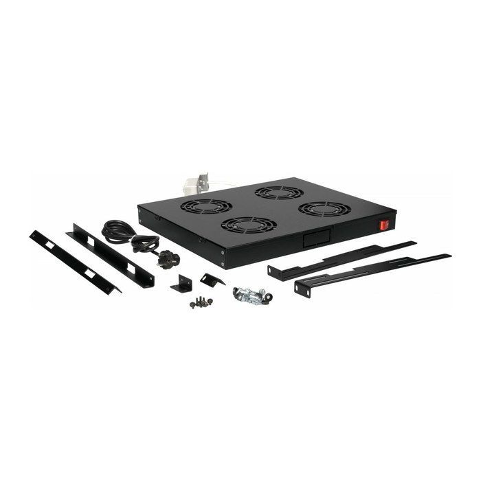 Equip 19" Lüfter für Serverschränke/4xLüfter 1U RAL9005