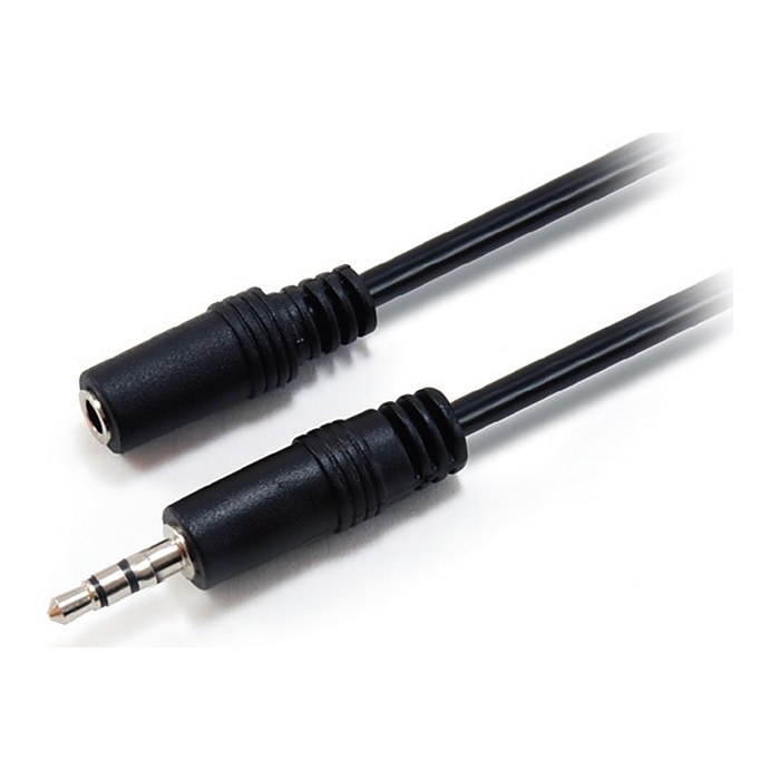 Equip Audiokabel 3.5mm->3.5mm St/Bu 2.50m schwarz Polybeutel