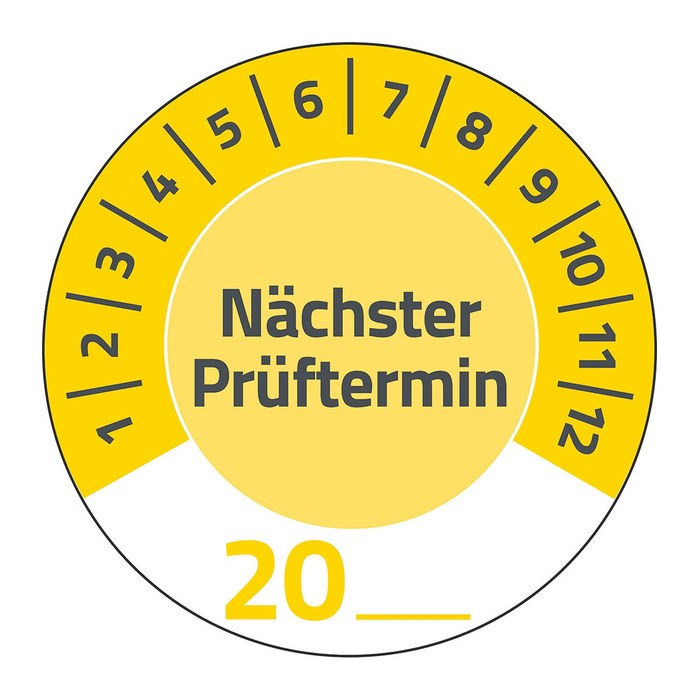 AVERY Zweckform Prüfplaketten 7905 gelb 30,0 x 30,0 mm, 10 Blatt