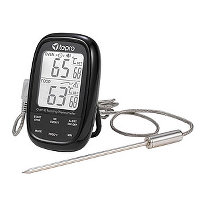tepro Dual-Sensor Kerntemperatur-Lebensmittelthermometer schwarz, 1 St.