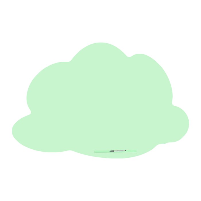 rocada Whiteboard Skin Cloud Shape 115,0 x 75,0 cm blau lackierter Stahl