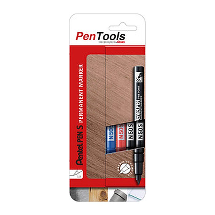 Pentel PenTools N50S-PRO4ABCEU Permanentmarker farbsortiert 1,0 mm, 4 St.