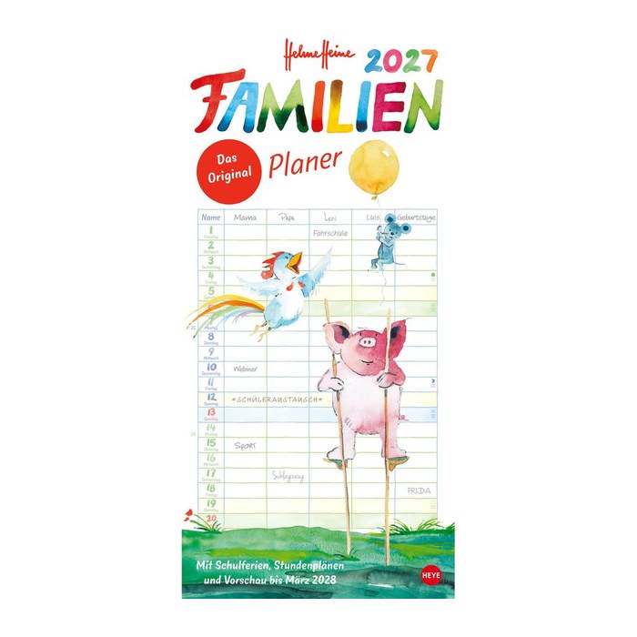 Heye Familienkalender Helme Heine 2027, 1 St.