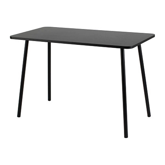 PAPERFLOW easyHome HOPM Schreibtisch schwarz rechteckig, 4-Fuß-Gestell schwarz 114,0 x 60,0 cm