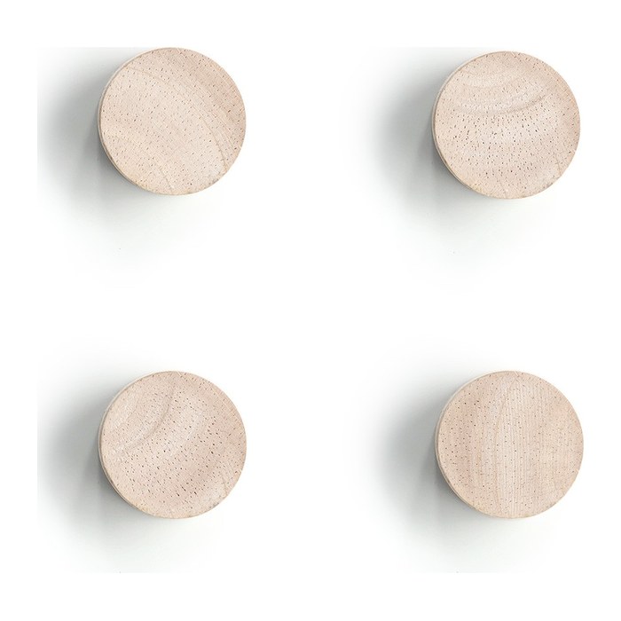 Zeller Wood Magnete braun, Holz Ø 2,2 x 1,5 cm, 4 St.