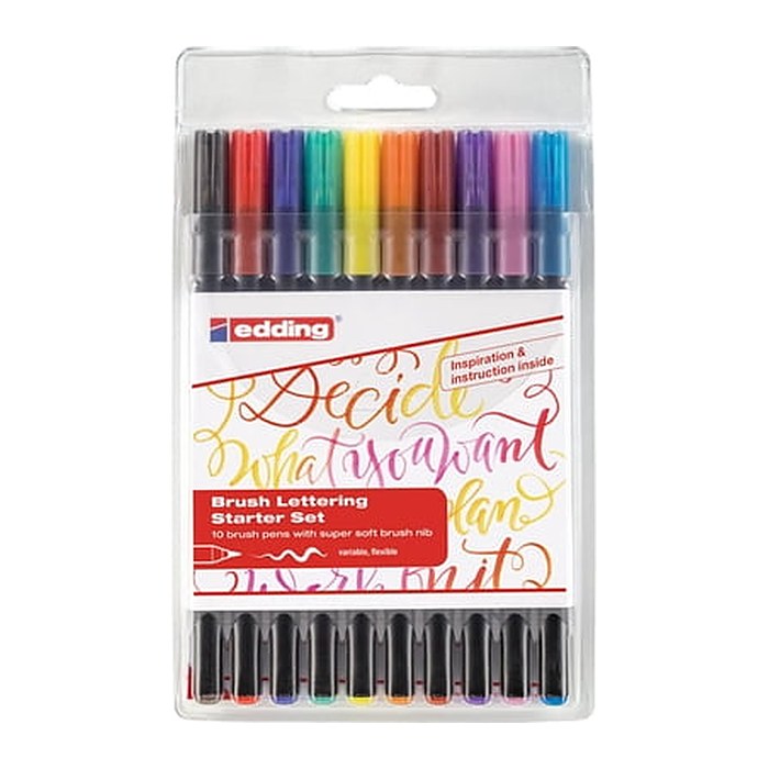 edding Starter Set 1340 Brush-Pens farbsortiert, 1 Pack