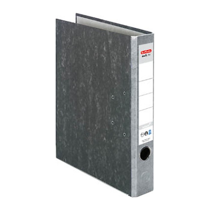 herlitz maX.file nature Ordner grau marmoriert Karton 5,0 cm DIN A4, 1 St.