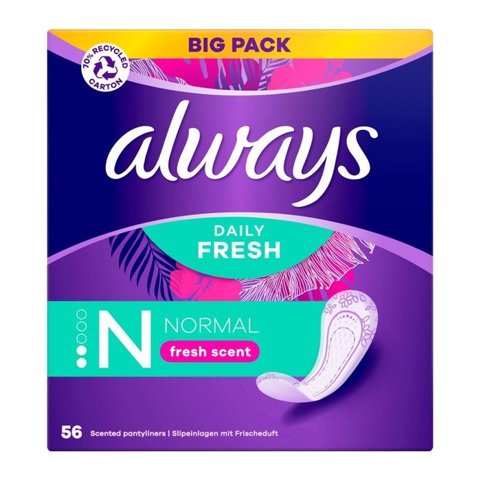 always Slipeinlagen Daily Fresh Normal, 56 St.