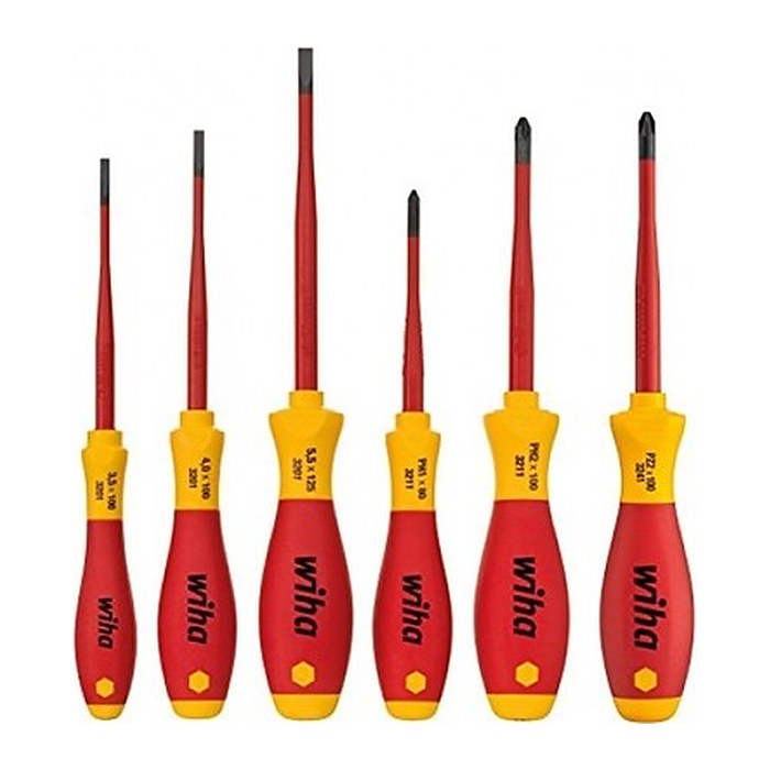 Wiha Schraubendreher-Set SoftFinish® electric PlusMinus/SL/PZ/PH 38362 6-tlg.