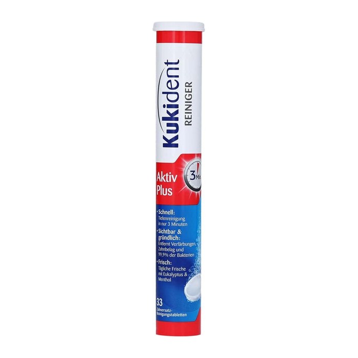 Kukident Aktiv Plus Gebissreiniger-Tabs 33 Stück
