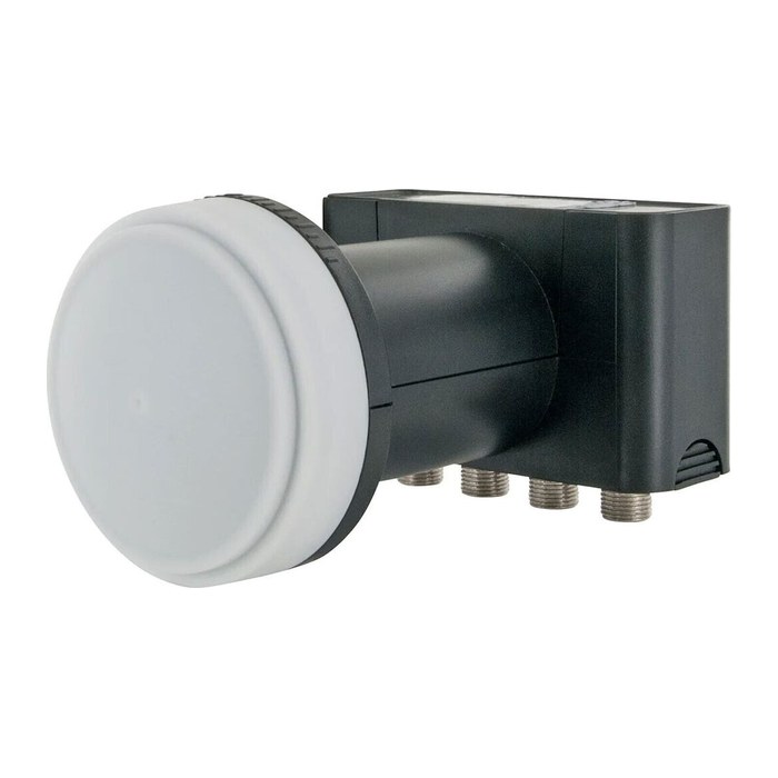 Schwaiger Quad-Switch LNB 4 Sat. Wetterfest Grau