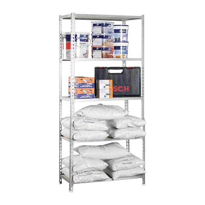 Simonrack Schwerlastregal MADERCLICK 8435104910764 silber 90,0 x 40,0 x 180,0 cm