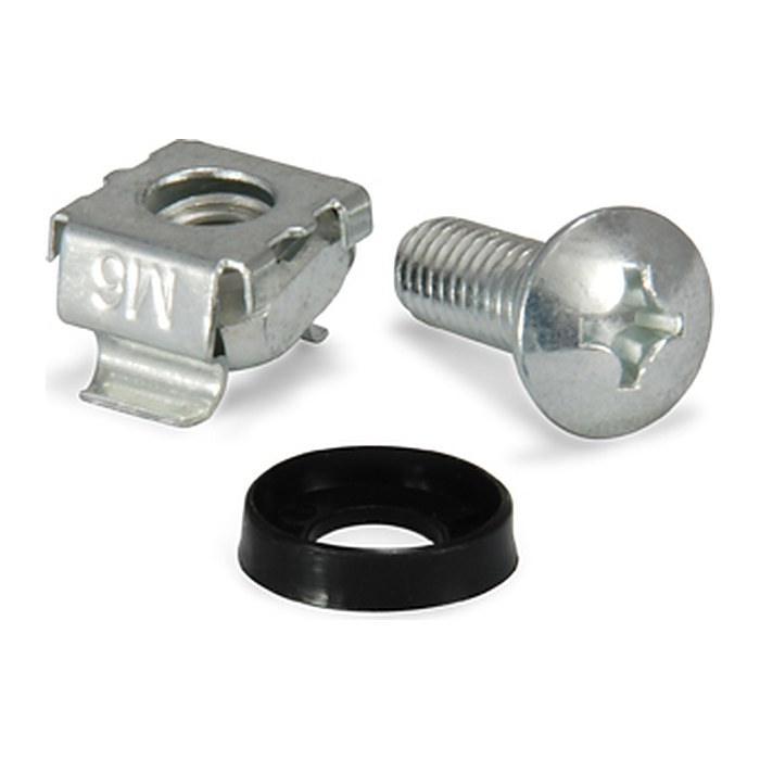 Equip M6 Käfigmuttern- & Schraubensatz 4Stk silber