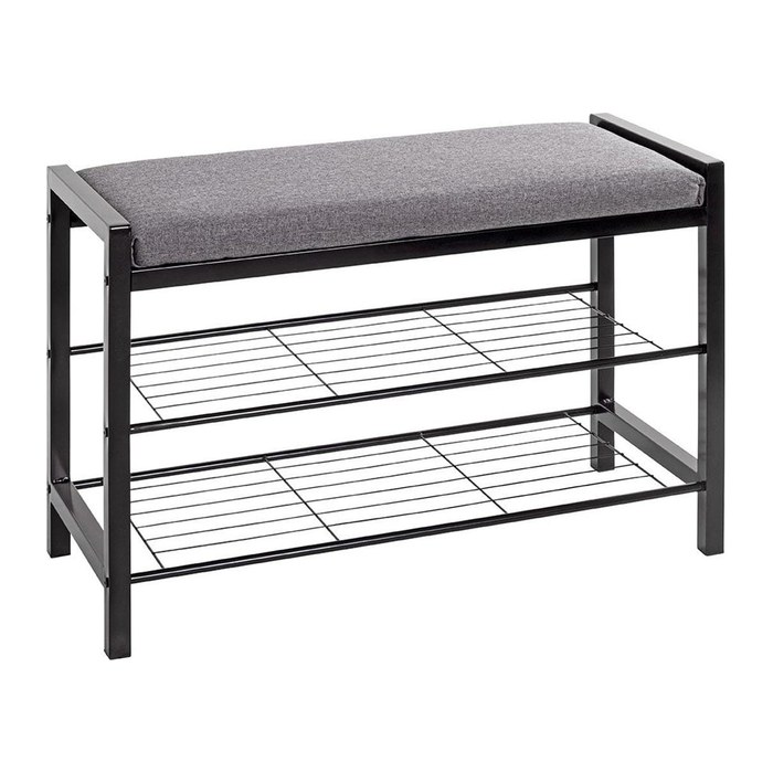 HAKU Möbel Schuhbank 54544 schwarz, grau Metall 75,0 cm