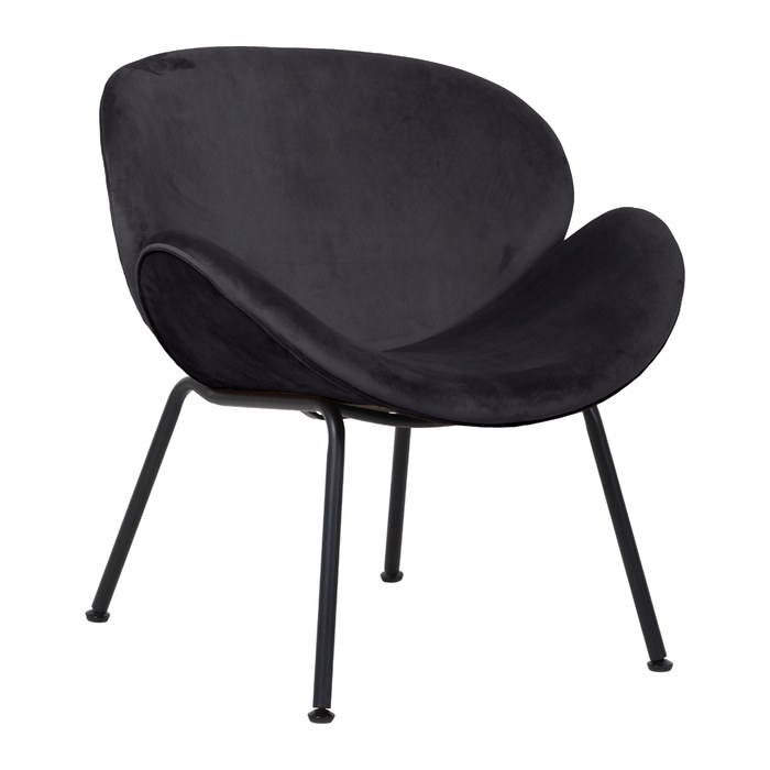 meet powered by PAPERFLOW Sessel SMILE anthrazit schwarz Stoff 72,0 x 68,5 x 75,0 cm, 1 St.