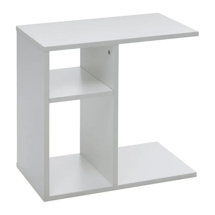 WOHNLING Beistelltisch rechteckig Spanplatte weiß 50,0 x 30,0 x 50,0 cm, 1 St.