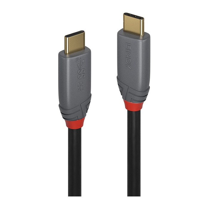 LINDY USB 3.1 Kabel Typ C/C 5A PD Anthra Line M/M 0.5m