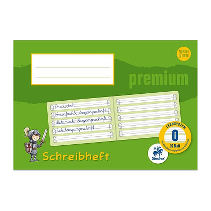 Staufen® Schreiblernheft Premium Lineatur 0 liniert DIN A5 quer ohne Rand, 16 Blatt, 1 St.