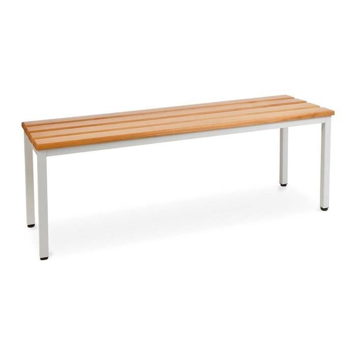 Sitzbank mit Holzlatten & Schuhrost (optional) - 1000-2000 mm (2000 x 380 x 440 mm)
